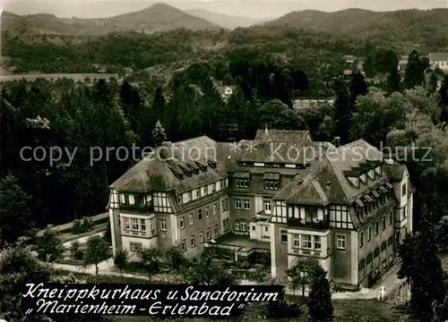 AK / Ansichtskarte Obersasbach Kneippkurhaus Sanatorium Marienheim Erlenbad am Fusse der Hornisgrinde Obersasbach