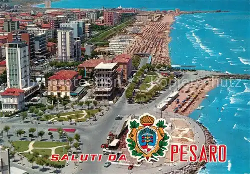 AK / Ansichtskarte Pesaro Panorama e spiaggia dall aereo Pesaro