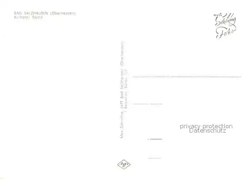 AK / Ansichtskarte Bad_Salzhausen Kurhotel Sachs Bad_Salzhausen