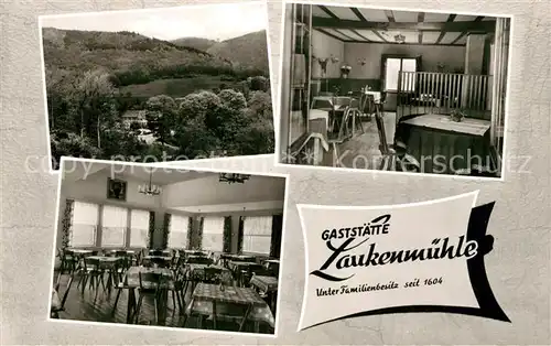 AK / Ansichtskarte Lauxburg_Wispertal Gaststaette Laukenmuehle Landschaftspanorama Lauxburg Wispertal