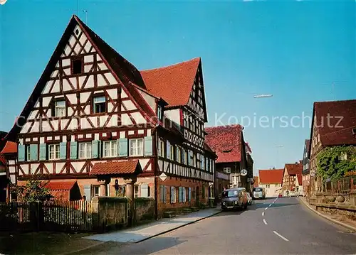 AK / Ansichtskarte Zirndorf_Mittelfranken Hauptstrasse Pressleinshaus Fachwerkhaus Zirndorf Mittelfranken