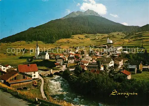 AK / Ansichtskarte Savognin am Julierpass gegen Piz Arblatsch Oberhalbsteiner Alpen Savognin