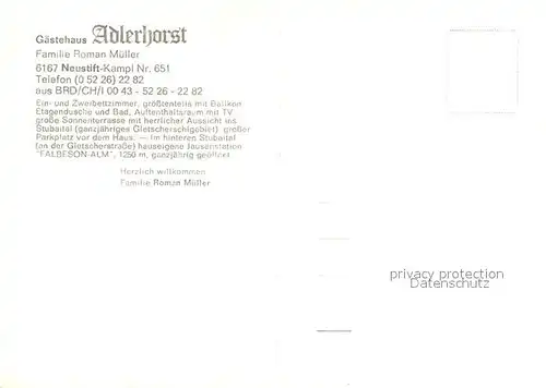 AK / Ansichtskarte Kampl Gaestehaus Adlerhorst Kampl
