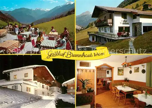 AK / Ansichtskarte Finkenberg_Tirol Gasthof Brunnhaus Terrasse Alpenpanorama Finkenberg Tirol