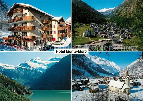 AK / Ansichtskarte Saas_Almagell Hotel Monte Moro Panorama Mattmarksee Walliser Alpen Saas Almagell