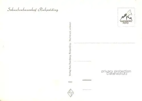 AK / Ansichtskarte Ruhpolding Schwabenbauerhof Blumenschmuck Liegewiese Ruhpolding