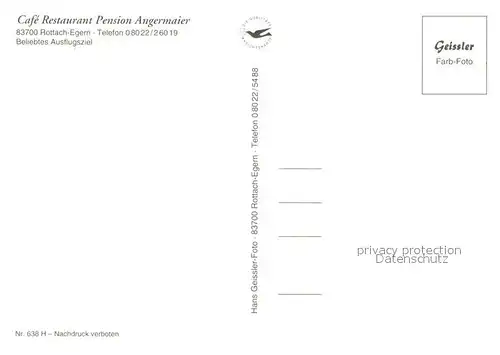 AK / Ansichtskarte Rottach Egern Cafe Restaurant Pension Angermaier Terrasse Rottach Egern