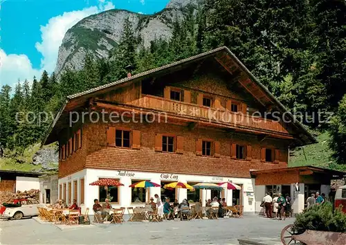 AK / Ansichtskarte Hinterriss_Tirol Cafe Eng Imbiss Terrasse am Grossen Ahornboden Karwendelgebirge Hinterriss Tirol
