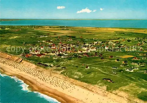 AK / Ansichtskarte Wenningstedt_Sylt Nordseebad Fliegeraufnahme Wenningstedt_Sylt