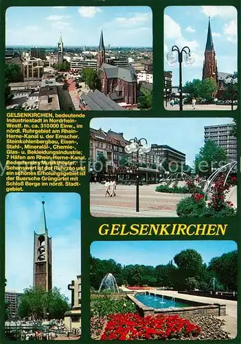 AK / Ansichtskarte Gelsenkirchen Marktplatz Stadtpark Stadtansicht Chronik Gelsenkirchen