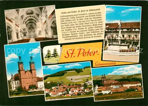 AK / Ansichtskarte St_Peter_Schwarzwald Kirche Kloster Panoramen Brunnen Chronik St_Peter_Schwarzwald