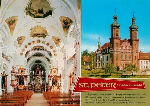 AK / Ansichtskarte St_Peter_Schwarzwald Kloster Chronik St_Peter_Schwarzwald