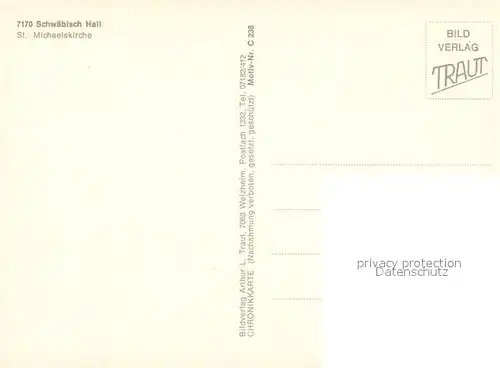 AK / Ansichtskarte Schwaebisch_Hall Sankt Michaelskirche Schwaebisch Hall