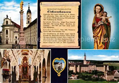 AK / Ansichtskarte Ochsenhausen Schwaebsiche Barockstrasse Kirche Kloster Chronik Muttergottes  Ochsenhausen