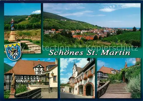 AK / Ansichtskarte St_Martin_Pfalz Panorama Mutter Gottes Rathaus  St_Martin_Pfalz