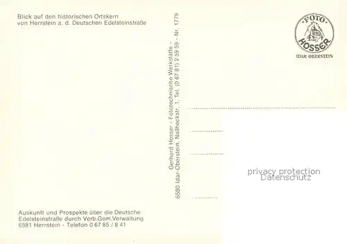 AK / Ansichtskarte Herrstein Panorama Turm Herrstein