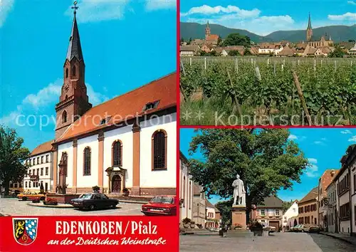 AK / Ansichtskarte Edenkoben Kirche Denkmal Koenig Ludwig I  Edenkoben
