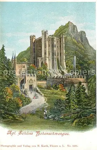 AK / Ansichtskarte Hohenschwangau Kgl Schloss Hohenschwangau