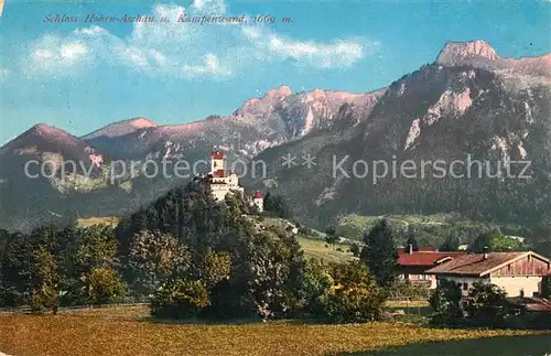 AK / Ansichtskarte Aschau_Chiemgau Schloss Hohen #Aschau mit Kampenwand Aschau Chiemgau