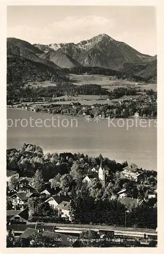 AK / Ansichtskarte Tegernsee mit Abwinkel und Kampen Tegernsee