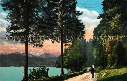 AK / Ansichtskarte Walchensee mit Karwendel Walchensee