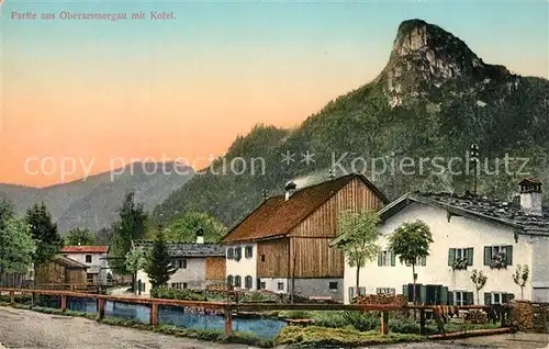 AK / Ansichtskarte Oberammergau mit Kofel Oberammergau