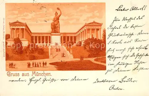 AK / Ansichtskarte Muenchen Ruhmeshalle und Bavaria Muenchen