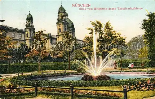 AK / Ansichtskarte Muenchen Blick vom Hofgarten zur Theatinerhofkirche Muenchen