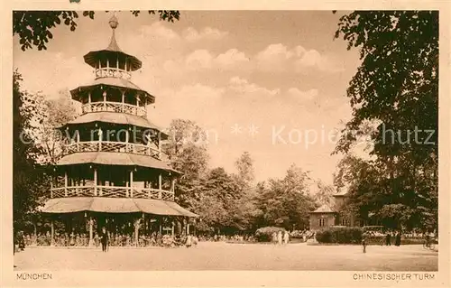 AK / Ansichtskarte Muenchen Chinesischer Turm Muenchen