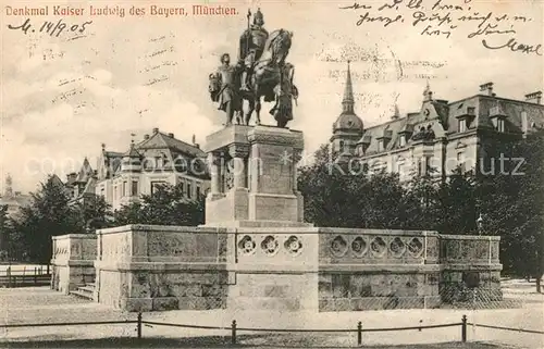 AK / Ansichtskarte Muenchen Denkmal Kaiser Ludwig des Bayern Muenchen