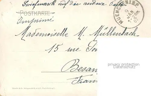 AK / Ansichtskarte Muenchen Isarpartie mit protestantischer Kirche Muenchen