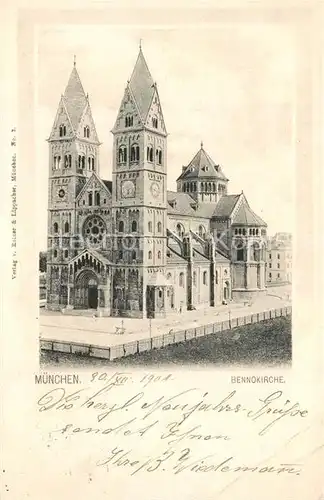 AK / Ansichtskarte Muenchen Bennokirche Muenchen