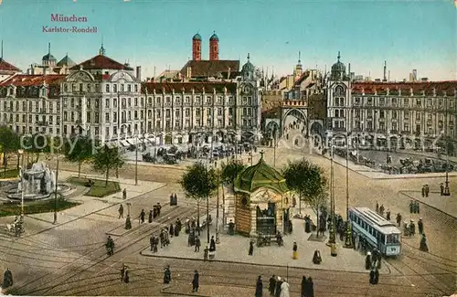 AK / Ansichtskarte Muenchen Karlstor Rondell Muenchen