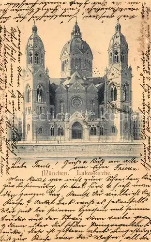 AK / Ansichtskarte Muenchen Lukaskirche Muenchen