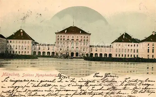 AK / Ansichtskarte Muenchen Schloss Nymphenburg Muenchen