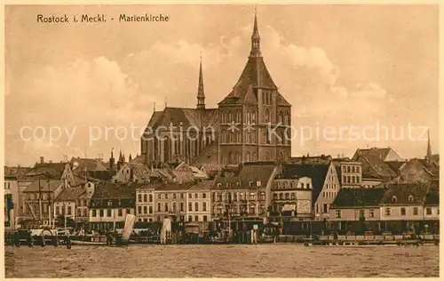 AK / Ansichtskarte Rostock_Mecklenburg Vorpommern Marienkirche Rostock