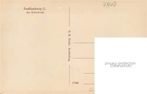 AK / Ansichtskarte Senftenberg_Niederlausitz Am Schlosswall Senftenberg_Niederlausitz