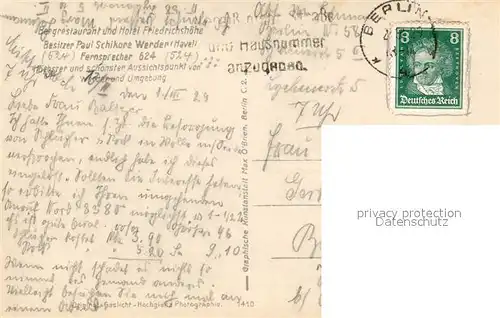 AK / Ansichtskarte Werder_Havel Panorama waehrend der Baumbluete Blick von der Friedrichshoehe Werder Havel