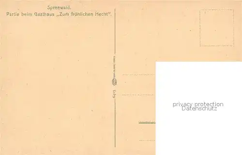 AK / Ansichtskarte Spreewald Partie beim Gasthaus Zum froehlichen Hecht Spreewald