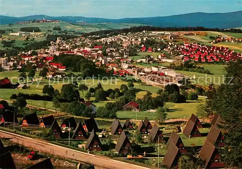 AK / Ansichtskarte Freyung Panorama Blick vom Geyersberg Ferienhaeuser Tor zum Nationalpark Bayerischer Wald Freyung