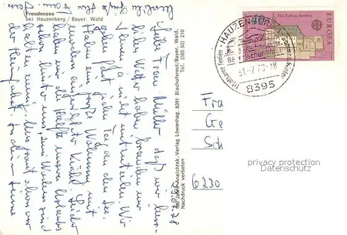 AK / Ansichtskarte Hauzenberg_Passau Partie am Freudensee Hauzenberg Passau