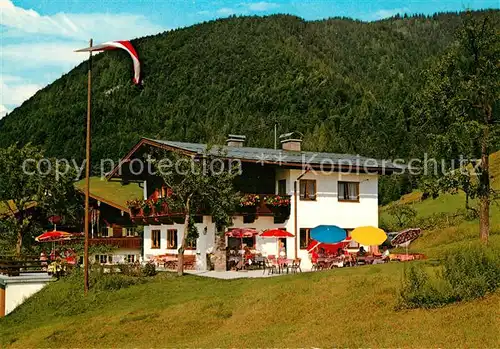 AK / Ansichtskarte Kirchdorf_Tirol Jausenstation Muehlreit Terrasse Kirchdorf Tirol