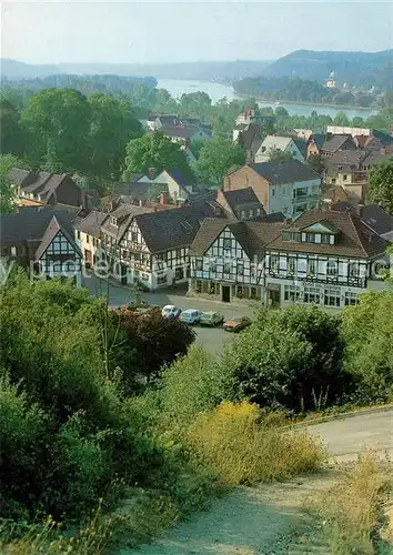 AK / Ansichtskarte Rhoendorf Ziepchenplatz Fachwerkhaeuser Blick zum Rhein Rhoendorf