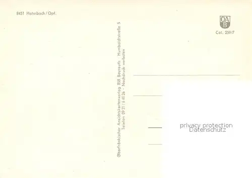 AK / Ansichtskarte Hahnbach_Oberpfalz Torbogen Schule Sportplatz Kirche Innenansicht Landschaftspanorama Hahnbach Oberpfalz