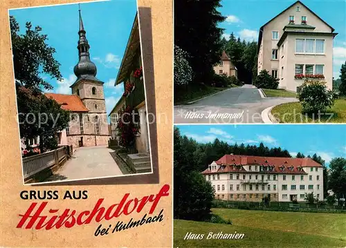 AK / Ansichtskarte Hutschdorf Kirche Fachklinik Haus Immanuel Haus Bethanien Hutschdorf