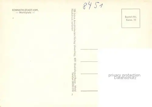 AK / Ansichtskarte Kemnath_Stadt Marktplatz Kirche Kemnath_Stadt