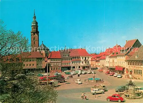 AK / Ansichtskarte Koenigshofen_Bad Marktplatz Brunnen Kirche Koenigshofen_Bad