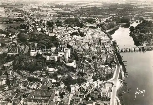 AK / Ansichtskarte Chinon_Indre_et_Loire Chateau vue aerienne Chinon_Indre_et_Loire