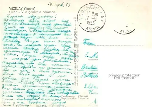 AK / Ansichtskarte Vezelay Vue aerienne Vezelay