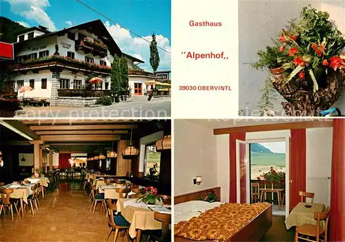 AK / Ansichtskarte Obervintl_Pustertal_Suedtirol Gasthof Alpenhof Gaststaette Fremdenzimmer Blumen Obervintl_Pustertal